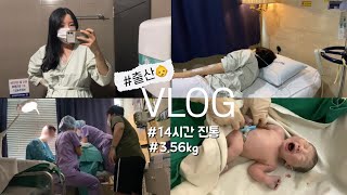 VLOG.출산브이로그 │ 39주 3일차 │ 초산모 │ 14시간진통 │ 3.56kg │ 자연분만 성공