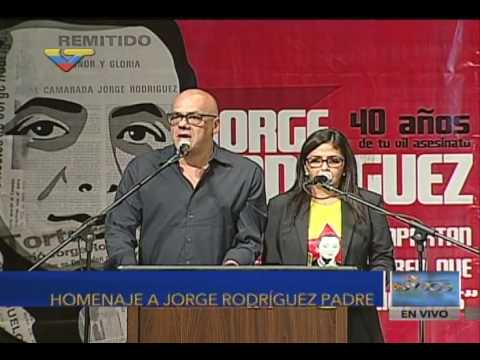 Homenaje a Jorge Rodríguez padre a 40 años de su asesinato, evento completo