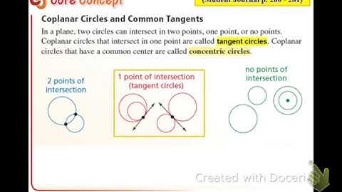 10.1 Lines and Segments That Intersect Circles