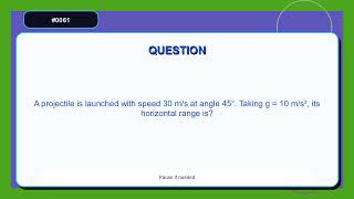 JEE Physics Practice Questions Set 0061 | Projectile Motion | Mock Test