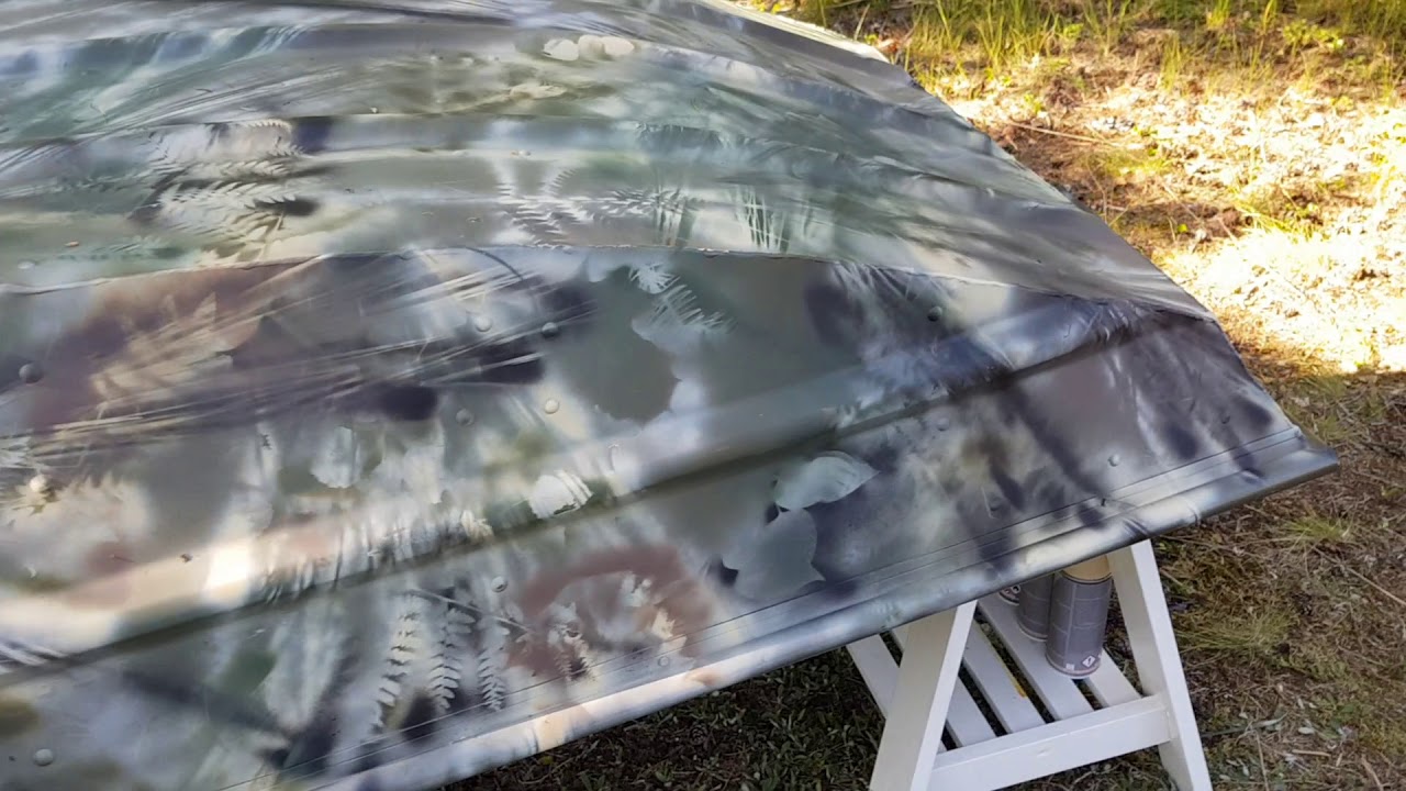 Alumacraft 1236 Jon boat Cammo spray paint part I YouTube