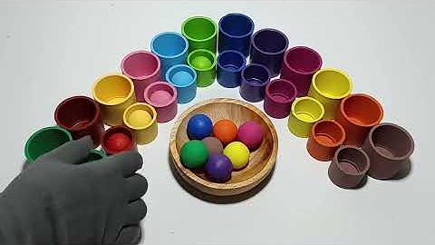 Wooden Balls | Color Sorting Reverse Video #asmr #satifying #color #sorting #reverse #relaxing