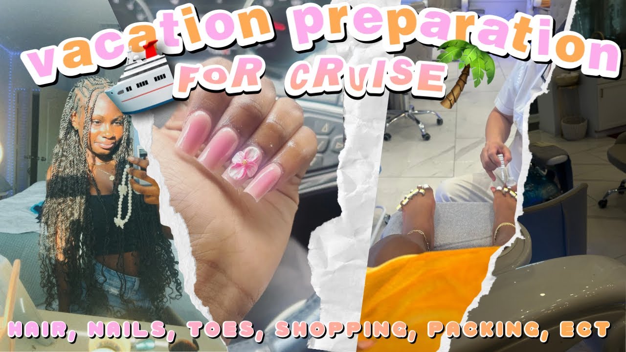 PREP W ME FOR VAYCAYꨄ| hair, nails, packing, shopping, toes, + more