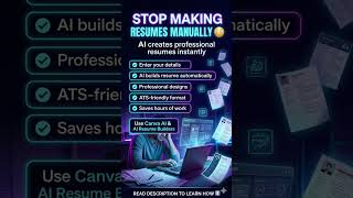Students are still making resumes manually… AI does it instantly 🚀
