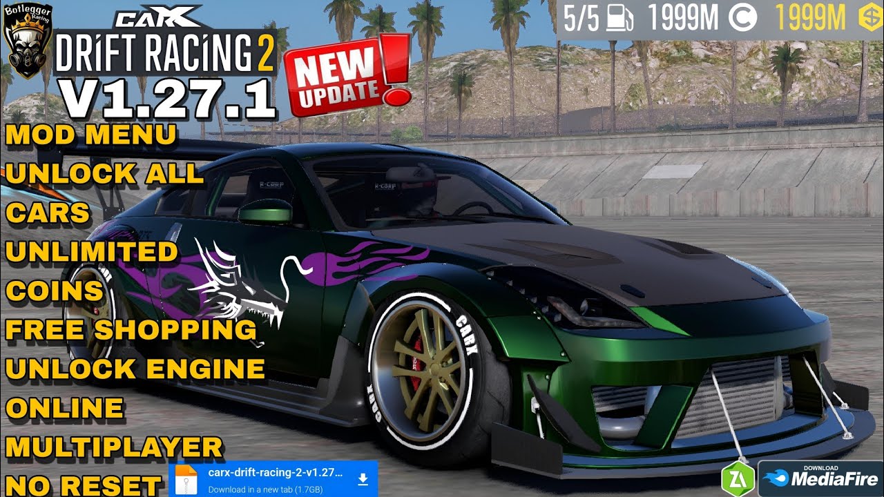 CarX Drift Racing 2 Mod Menu V1.27.1 No Reset Online Multiplayer Free  Shopping Gameplay 