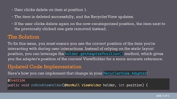 Fixing the Item Position Not Updating Issue in Your Android RecyclerView