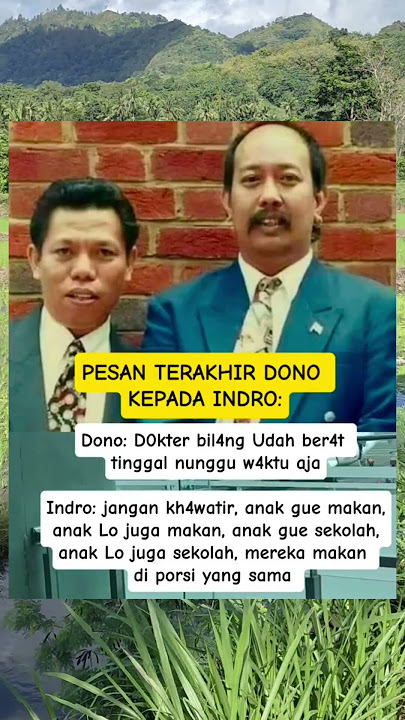TERHARU !! INILAH PESAN TERAKHIR DONO KEPADA. INDRO WARKOP DKI #shorts