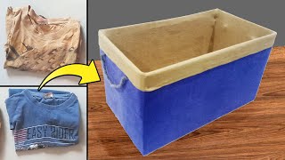DIY Cardboard Storage Box | Storage Basket from Cardboard | Cardboard Storage