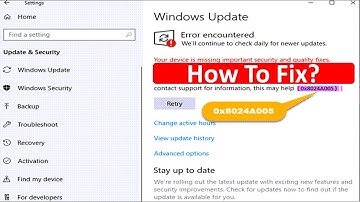 Fix 0x8024A005 Windows Update Error Code