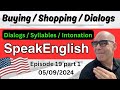 Teaching english for shopping  native english daly livestream lesson episode19 part 1