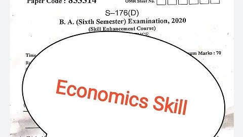 Economics Skill (Data Analysis ) || BA 3rd year || HNBGU || previous year Question paper
