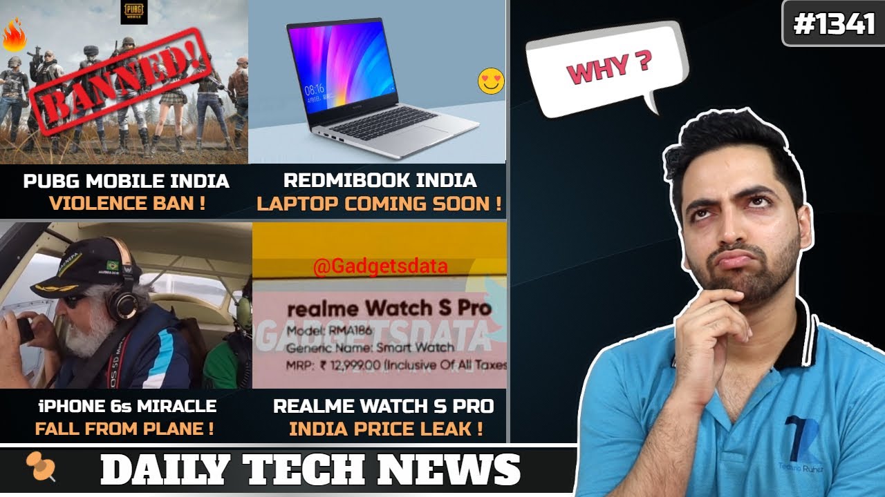 PUBG Mobile Violence Ban,Redmibook 14 India,Instagram Down,realme Watch S Pro Price,iPhone 6s Funny