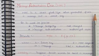 Lec 17 || Message Authentication Code ( MAC ) | Authentication Function | Information Security 