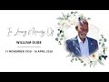 LATE WILLIAM DUBE FUNERAL SERVICE