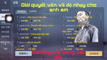 ▶️ Giải Quyết những vấn đề về bảng cài đặt - setting - độ nhạy cho anh em ✔️Hưng Xê Ti