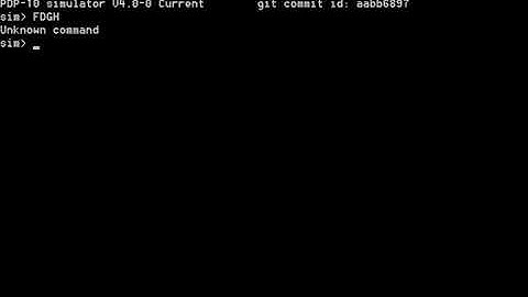 DEC PDP10 DEC PDP 10 STARTSCREEN COMPUTER SIMULATION SIMULATOR EMULATOR