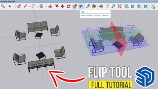 How to use the new Flip Tool in Sketchup 2023? New Feature!