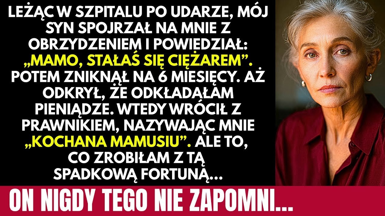 Po udarze mój syn mnie porzucił — aż odkrył, ile miałam na koncie… Wtedy przyszedł z prawnikie