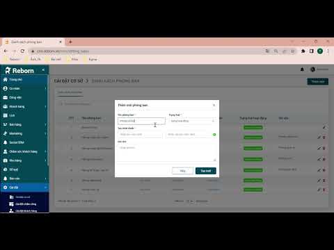 Video này hướng dẫn các bước cài đặt cơ sở Thẩm mỹ viện trên Reborn CRM