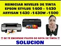 ✅🔥 🚀 RESETEO TINTAS O ERROR DE GOTA EN EPSON 1400-1430✅SOLUCION🔥NORMAL DTF FTS
