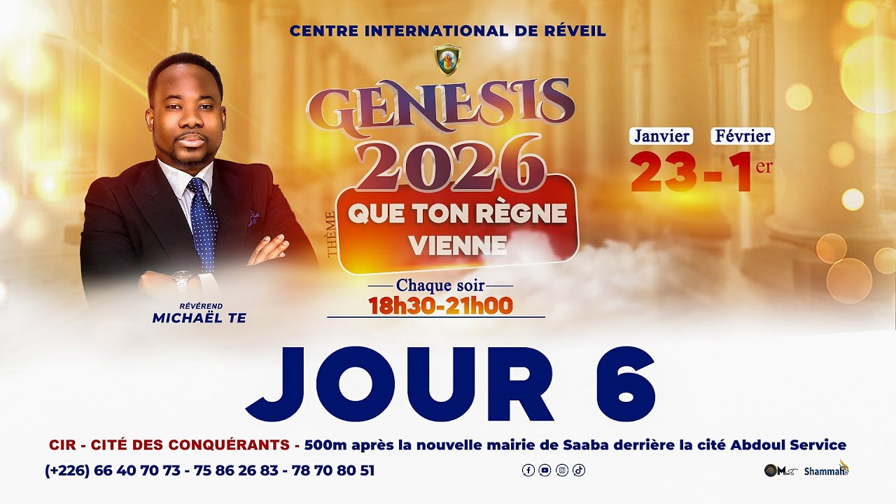 GENESIS Jr 6 - Révérend Michaël TE - 28/01/2026