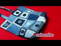 I Turned These Jeans Into A Stylish Bag easy knit #knitter#oldjeans#denimbag#diybag#knittig#yarn 