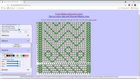 Generating a Narrow Tablet Weaving Draft with Tablet Weaving Draft Designer