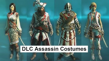 AC4 Multiplayer Assassin Costumes for DLC characters Jaguar Blackbeard Stowaway Orchid Shaman Siren
