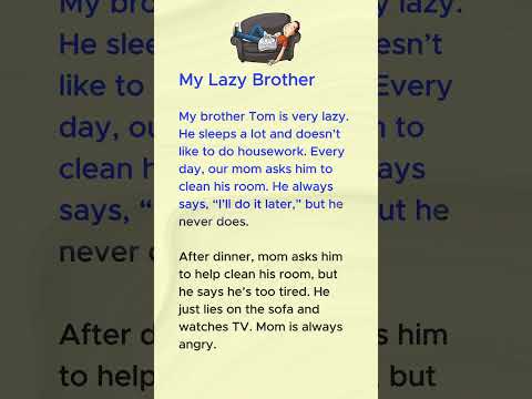 My lazy brother || Short story in English