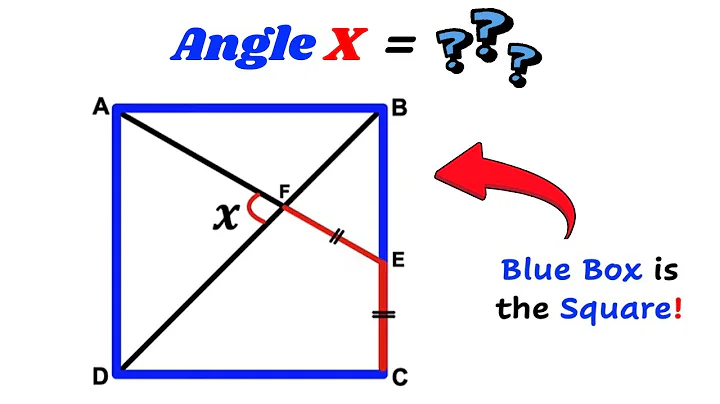 Can you crack the mystery of angle X?? || | (Square) | #math #maths | #geometry