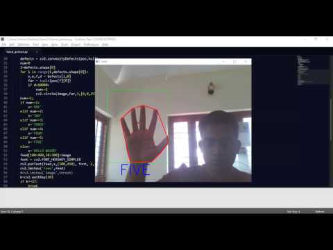 Simple Hand Gesture Using OpenCV|Python