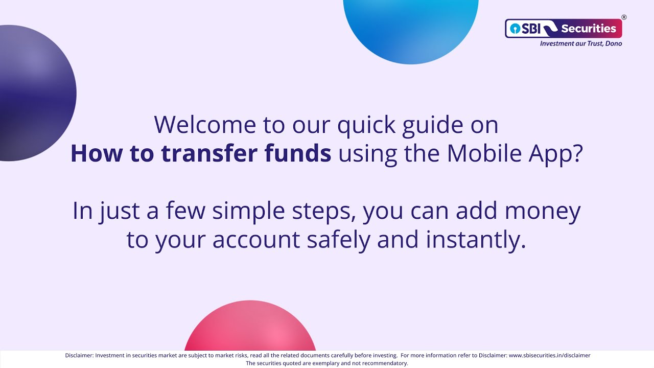 How to Transfer Funds Through the SBI Securities Mobile App?