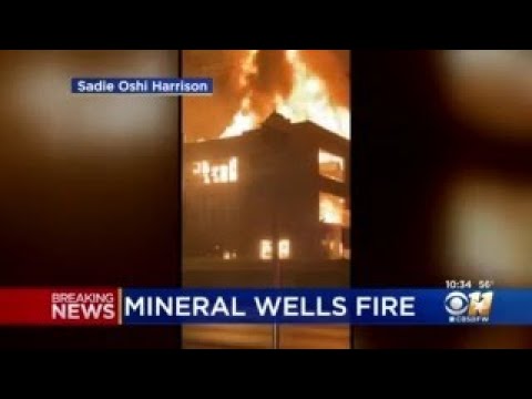 Massive Fire At Abandoned Mineral Wells High School Lights Up Night Sky