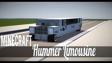 Minecraft Vehicle Tutorial - How to Build : Hummer Limousine.