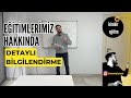 Birebir eğitimlerimizin hakkında detaylı bilgiler