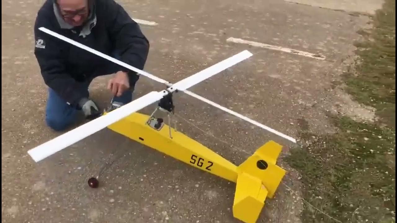 Synchrogyro RC twin rotor autogyro YouTube
