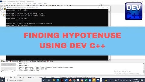 Lab Act 4 - #1 (Finding hypotenuse)