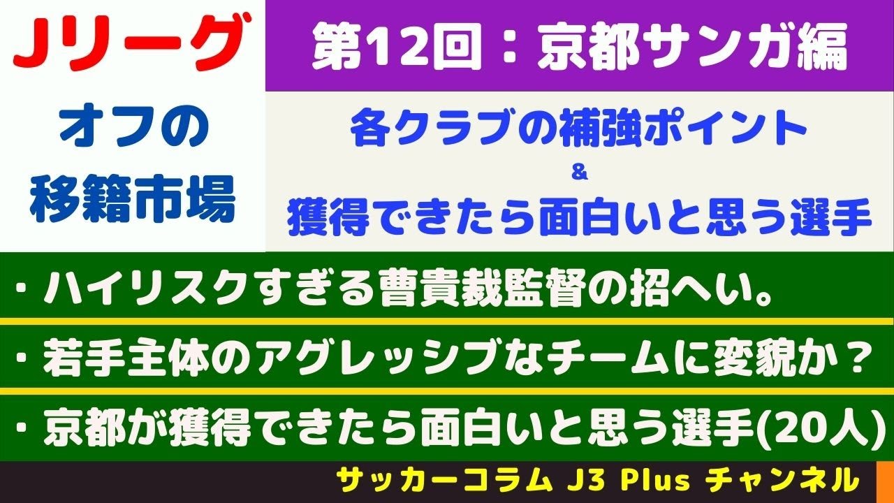 J2 どこよりも早い21年の展望 中 予想が難しい新生 京都サンガ 初昇格クラブは誕生するか サッカーコラム J3 Plus
