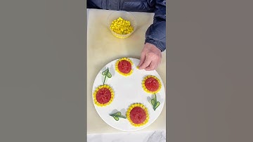 Simple and easy to learn tomato flower# fruit and vegetable modeling# plate setting skills# eat rit