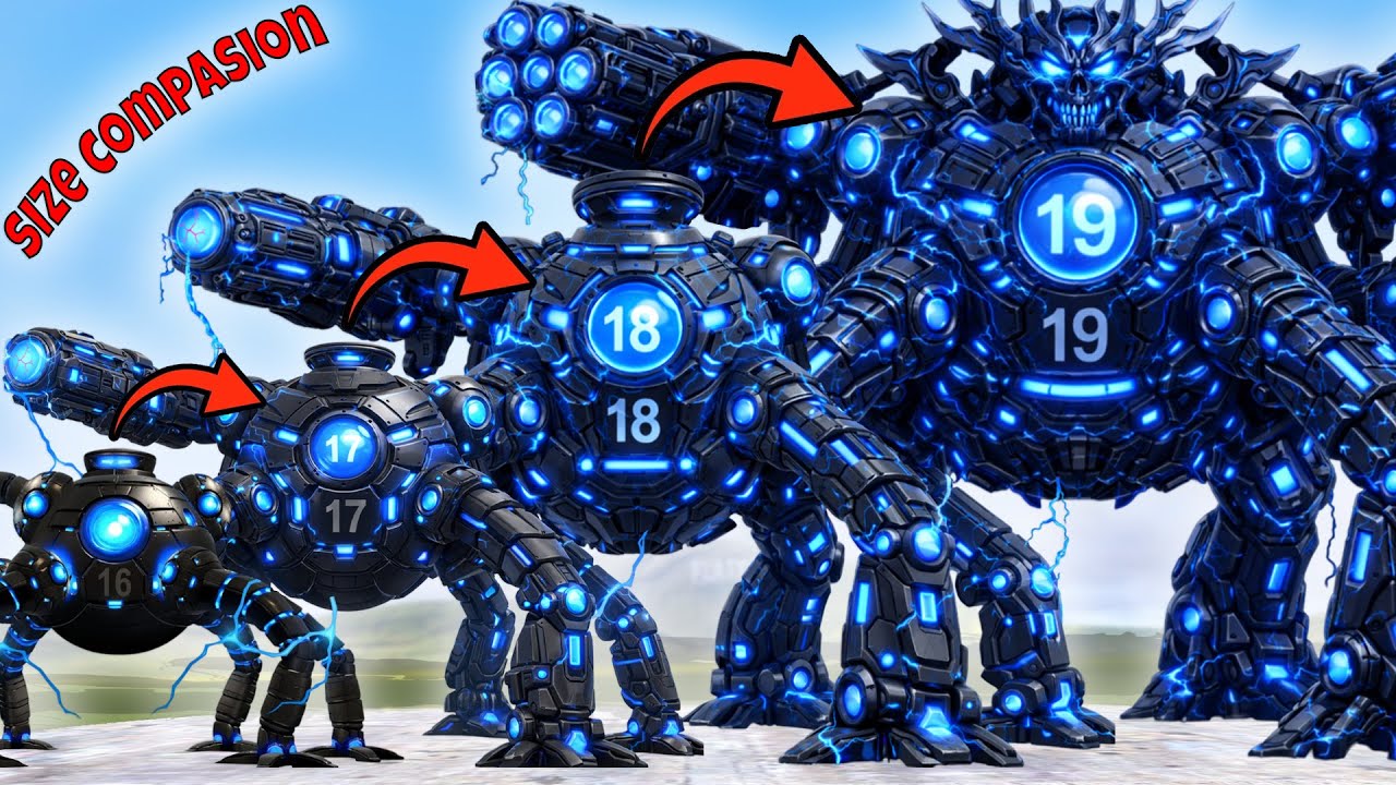 Size Compasion Of All the new Rocket Omniroid V.19 robot from Roblox Incredibles In Garry's Mod!