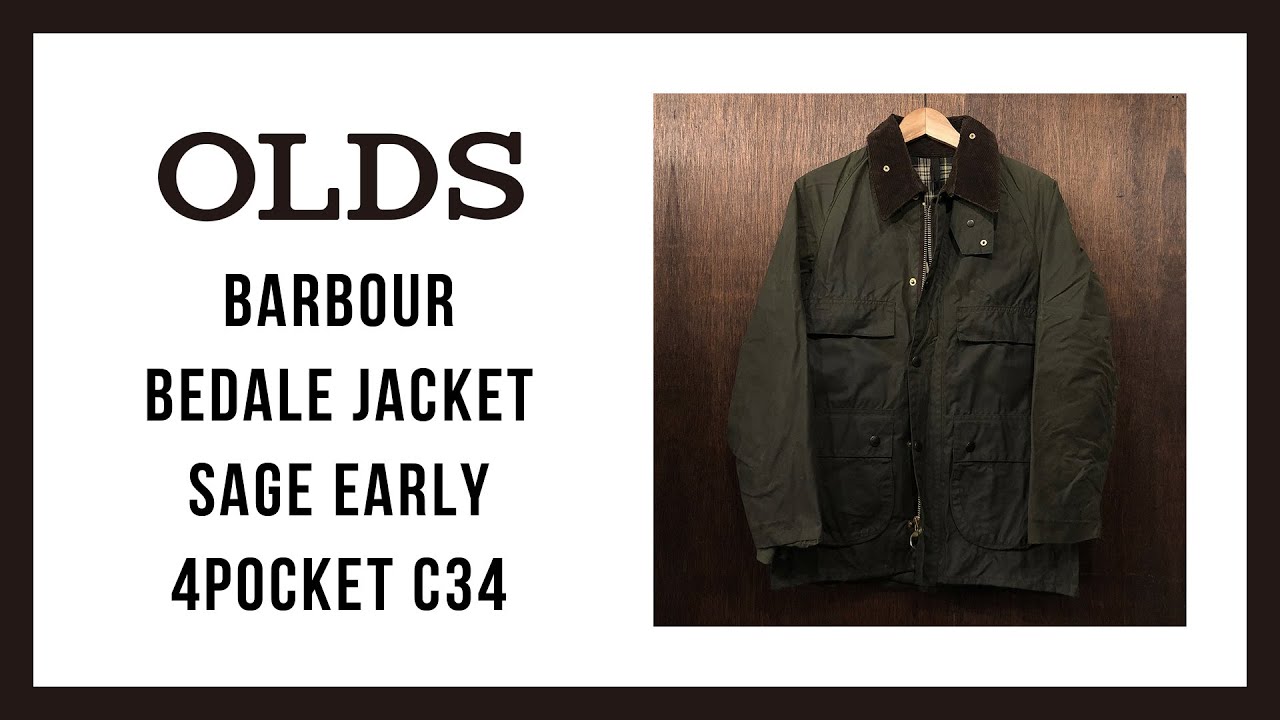 Barbour Bedale Jacket Sage Early 4pocket C34｜OLDS - YouTube