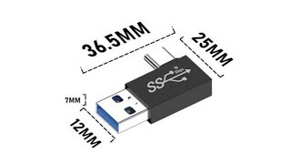 Product Preview 90 Degree Side Right-Angled Usb-A Male To Usb-C Male Otg Adapter
