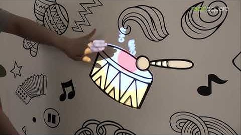 Music Interactive media wall touch sensor, conductive ink, projection mapping   Music Playing Wall
