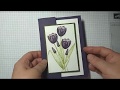 Tranquil tulips double front fancy fold card