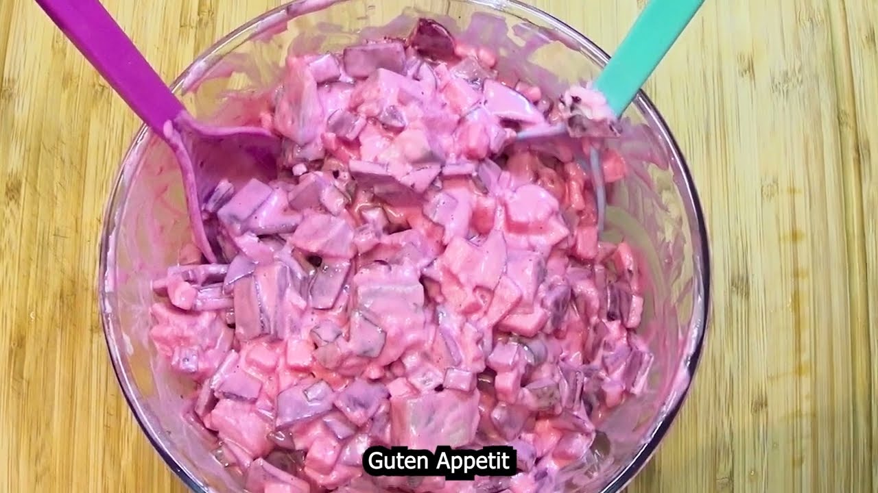 Heringsalat Rezept | Einfacher Salat ganz Schnell