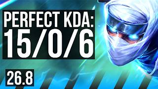 ZED vs AHRI (MID) | Perfect KDA: 15/0/6 | BR Grandmaster | 26.8