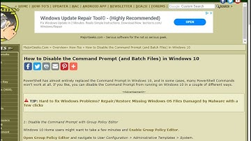 How to Disable the Command Prompt in Windows 10