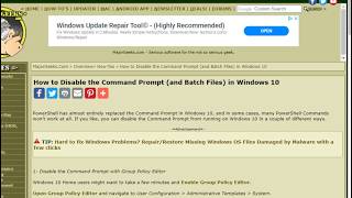 How to Disable the Command Prompt in Windows 10