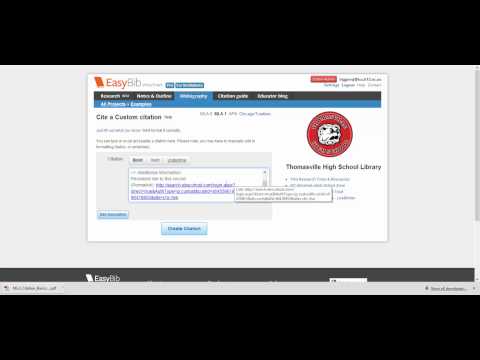 Paste citation into EasyBib