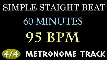 95 BPM Drum Loop - 1 HOUR ~ 4/4 Metronome Beat | Simple Straight Beat - Practice Tool - Drum Beat